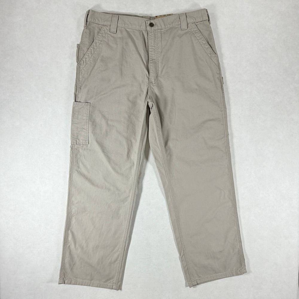 NWT Carhartt B151-TAN Canvas Work Pants Mens 38x30 Loose Fit Dungaree Tan